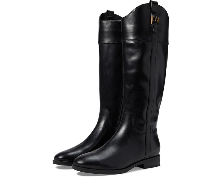 Vionic Phillipa Boot Women's Black Leather Zipper Round Toe Knee High KHD1463