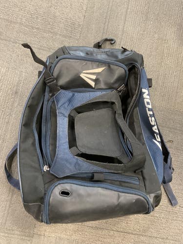 Used Easton BASEBALL 2 BAT BACKPACK BB/SB Player Carry Bag Black 11614-S000232955