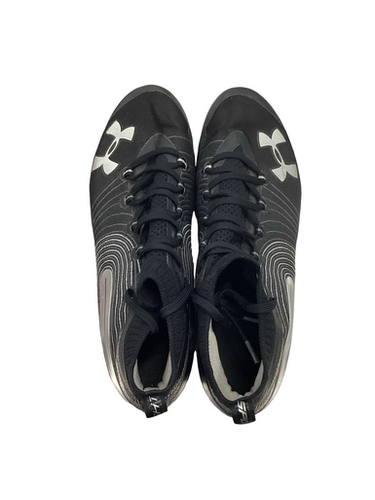 Used Under Armour SPOT LIGHT Adult FB Cleats Black Senior 12 11613-S000178747