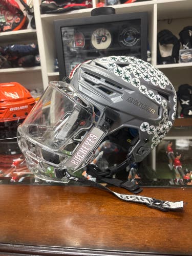 Ohio State Buckeyes Large Bauer Re-Akt 150 Helmet Pro Stock - OSU - #91