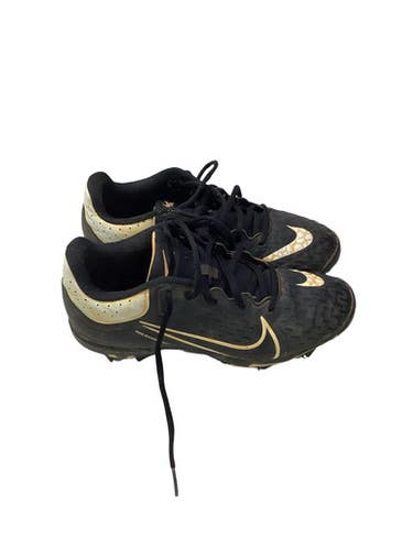 Used Nike HYPERDIAMOND 4 BB/SB Cleats Black And White Junior 04.5 11347-S000265744