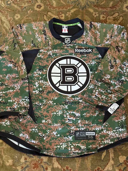 Boston Bruins Military Appreciation Camo Size 56 Men's Reebok Practice Jersey (New)