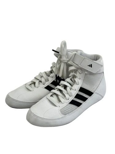 Used Adidas HVC Wrestling Shoes White Junior 02.5 11692-S000147956