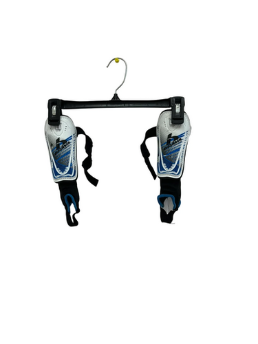 Used Brava Soccer Shin Guards Junior White And Royal Blue XS 11692-S000148009