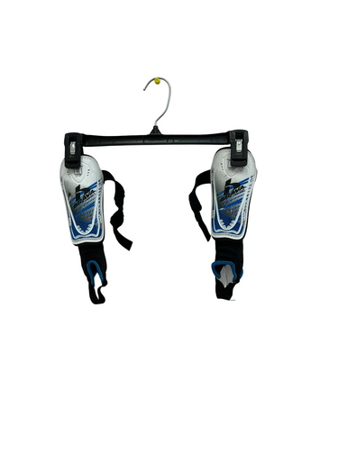 Used Brava Soccer Shin Guards Junior White And Royal Blue XS 11692-S000148009