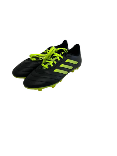 Used Adidas GOLETTO Soccer Cleats Black And Optic Yellow Junior 05 11692-S000148116