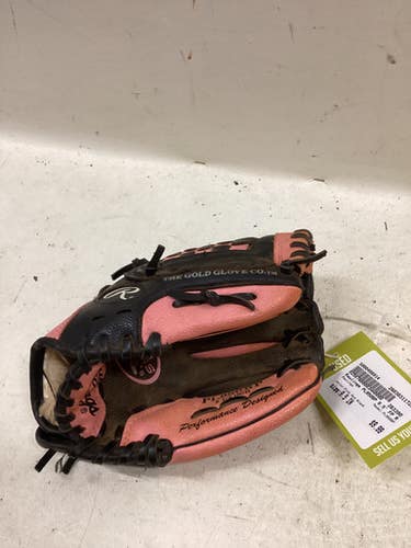 Used Rawlings PL950BP RH Throw Fastpitch Gloves Pink And Black 9 1/2" 11725-S000498914