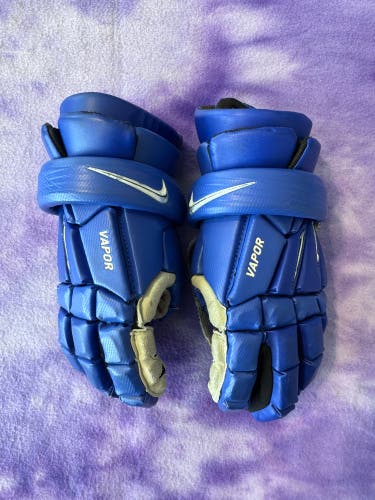 Blue Nike Vapor Lacrosse Gloves (Used)