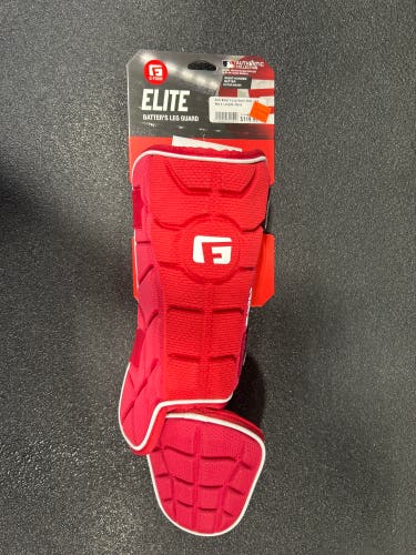 G-Form Elite Batters Leg Guard Senior Right Handed Batter Red (New)