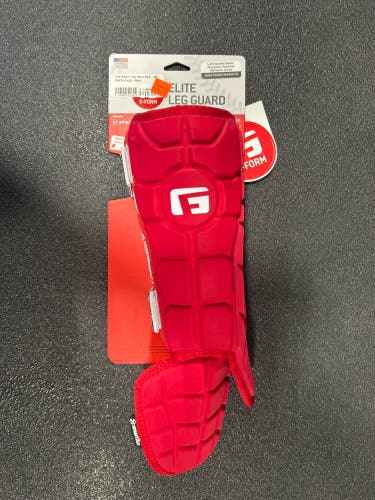 G-Form Elite Batters Leg Guard Senior Left Handed Batter Red (New)
