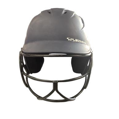 Used BoomBah BBH2SP-JR Batting Helmet w/Mask Navy Blue One Size 11760-S000089359