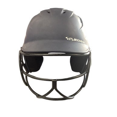 Used BoomBah BBH2SP-JR Batting Helmet w/Mask Navy Blue One Size 11760-S000089359