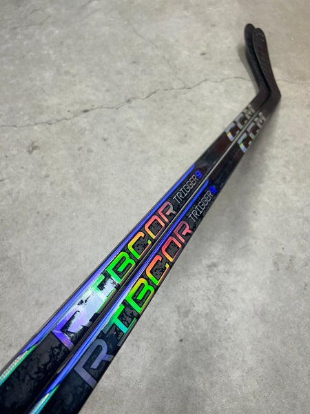 2 PACK 75 Flex P28 Senior CCM RibCor Trigger 9 Left Hand Hockey Stick Pro Stock (New)