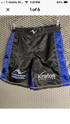 Cradle Gear (Used) wrestling shorts black kratos small