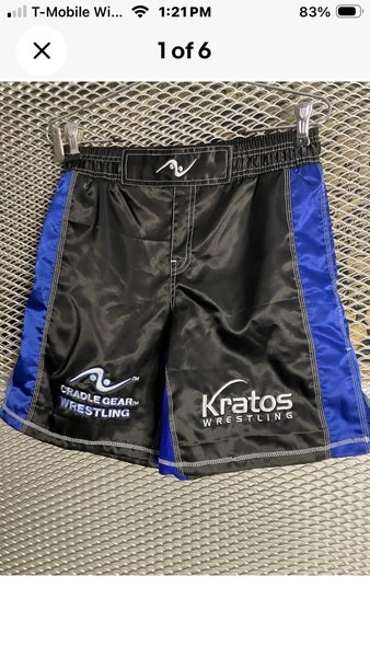 Cradle Gear (Used) wrestling shorts black kratos small