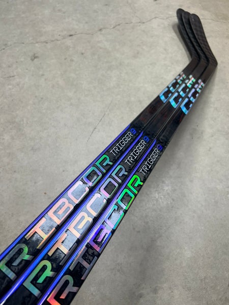 3 PACK 75 Flex P28 Senior CCM RibCor Trigger 9 Left Hand Hockey Stick Pro Stock (New)