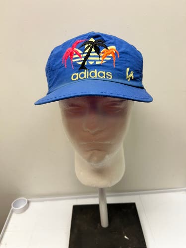 Adidas Vintage 1980’s SnapBack Hat LA Royal Blue Palm Trees Retro Trefoil Logo