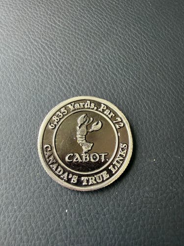 RARE Cabot Cliffs Nova Scotia Two Sided Metal Golf Ball Marker
