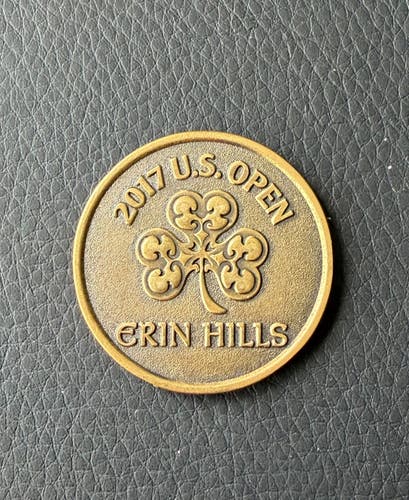 RARE Erin Hills 2017 U.S. Open Championship Golf Ball Marker Bronze