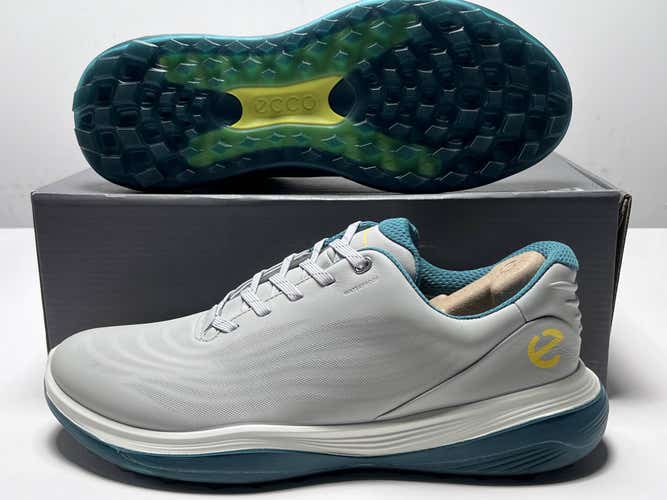 Ecco Golf LT1 Golf Shoes Gray Green Men's SZ 9-9.5 (132264 01379)