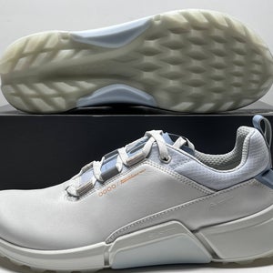 Ecco Golf Biom H4 Golf Shoes White Light Blue Women's SZ 8 (108603 60611)
