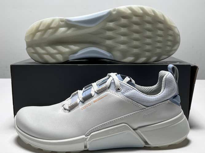 Ecco Golf Biom H4 Golf Shoes White Light Blue Women's SZ 8 (108603 60611)