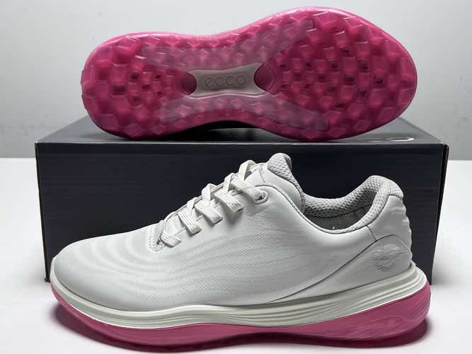 Ecco Golf LT1 Golf Shoes White Pink Women's SZ 6-6.5 (132753 60909)