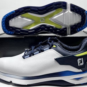 FootJoy Pro SLX Golf Shoes White Blue Yellow Men's SZ 11 (56914)