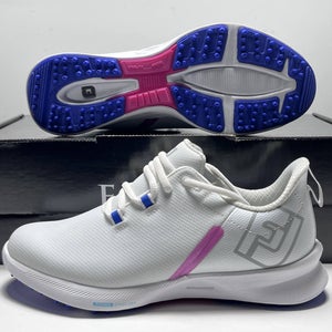 FootJoy FJ Fuel Sport Golf Shoes White Pink Blue Women's SZ 6.5 (90127)