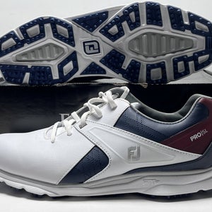 FootJoy Pro SL Golf Shoes White Blue Maroon Men's SZ 10.5 (53848)