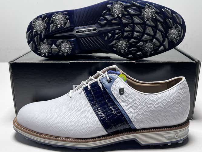 FootJoy DryJoys Premiere Series Packard Golf Shoes White Men's SZ 10.5 (54269)