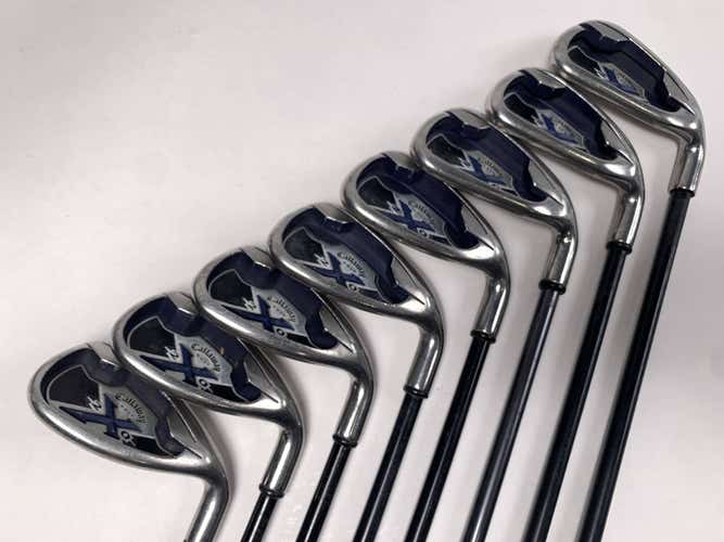 Callaway X-20 Iron Set 5-PW+AW+SW 75g Stiff Graphite Mens RH +1"