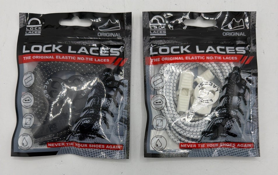 New OSFA White and Black Lock Lace (2 pack)