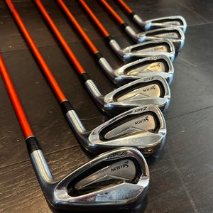 Men's 2018 Srixon Z585 Right HandedI ron Set Stiff Flex (7 Clubs) #5 - #9, PW, GW Graphite