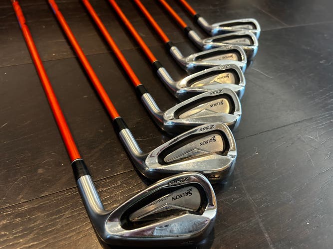 Men's 2018 Srixon Z585 Right HandedI ron Set Stiff Flex (7 Clubs) #5 - #9, PW, GW Graphite