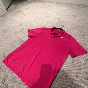 Men's Pink Nike MODERN FIT Golf Shirt - Large