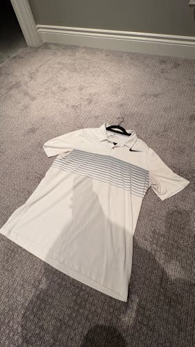 Men's Gray Striped Nike DRI-FIT Shirt