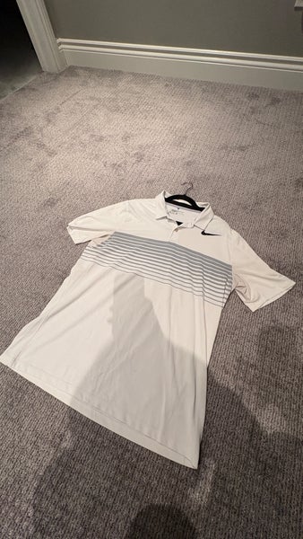 Men's Gray Striped Nike DRI-FIT Shirt