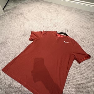 Men's Orange DRI-FIT Nike Golf Shirt - Large