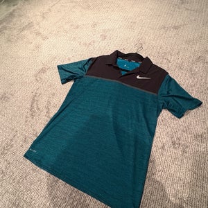 Men’s Teal DRI-FIT Tiger Woods Nike Golf Shirt - Medium