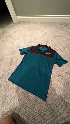 Men’s Teal DRI-FIT Tiger Woods Nike Golf Shirt - Medium