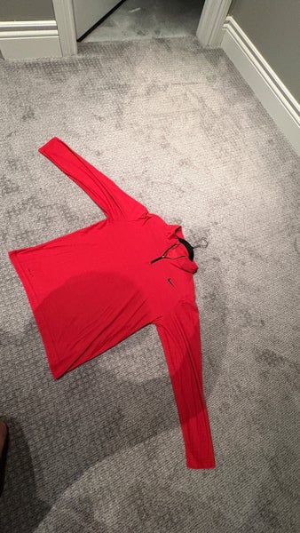 *NEW* Men’s Red DRI-FIT Nike Long Sleeve Compression Golf Shirt - Medium