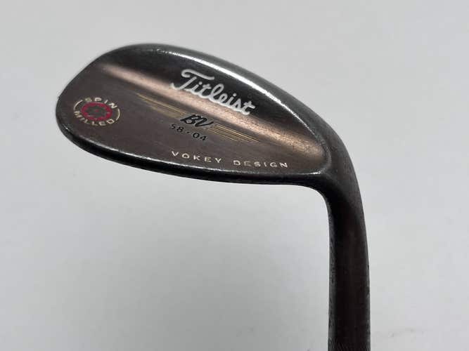 Titleist Vokey Spin Milled Oil Can 2009 Wedge 58* 4 Bounce Wedge Steel Mens RH