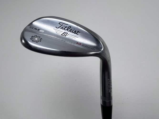 Titleist Vokey SM6 Tour Chrome Wedge 60* 8 Bounce M-Grind Wedge Steel Mens RH
