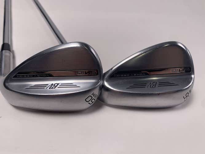 Titleist Vokey SM10 Tour Chrome Wedge Set 56* 8 60* 8 Vokey Wedge Steel Mens RH