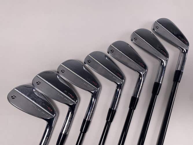 TaylorMade P7TW 2019 Tiger Woods Iron Set 4-PW KBS $-Taper Black X-Stiff RH
