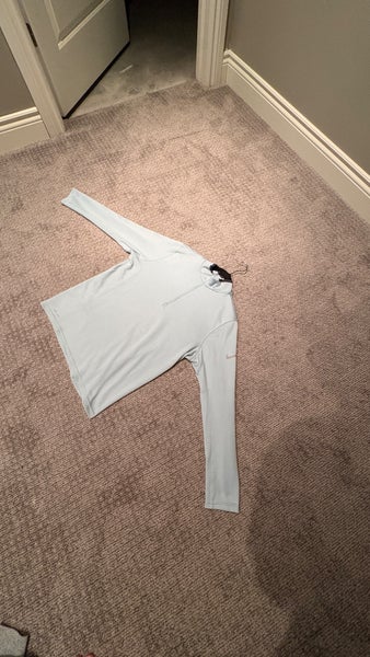 *NEW* Men’s Baby Blue Long Sleeve DRI-FIT Nike Golf Shirt - Medium