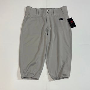 Gray Men's Medium Adult New Balance Game Pants (New) Adversary 2 Knicker Solid Athletic fit - BMP236