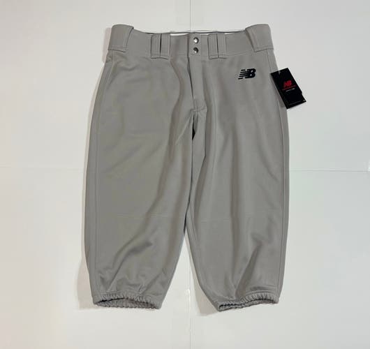 Gray Men's Medium Adult New Balance Game Pants (New) Adversary 2 Knicker Solid Athletic fit - BMP236