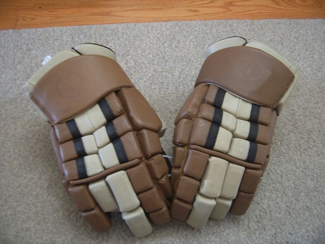 Rare Excellent Condition MVP Leather Senior Hockey Gloves sz 14"